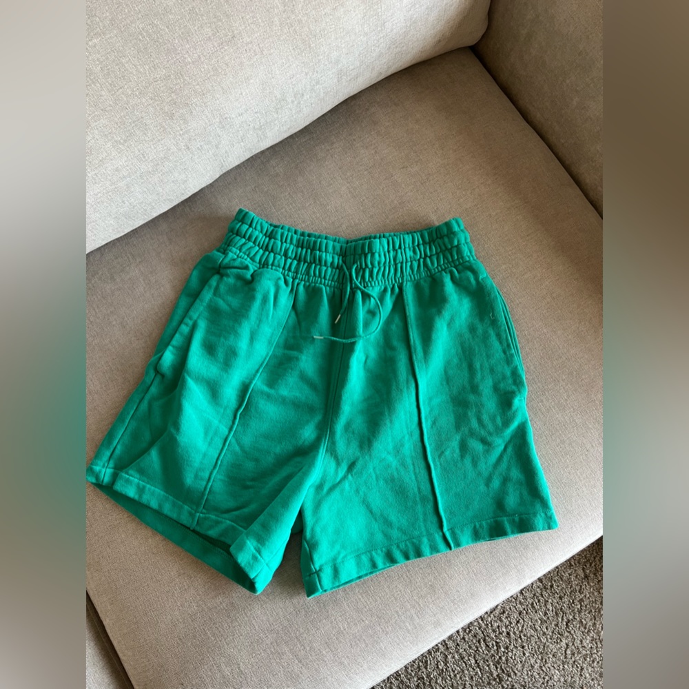 Agolde Green High Rise Shorts